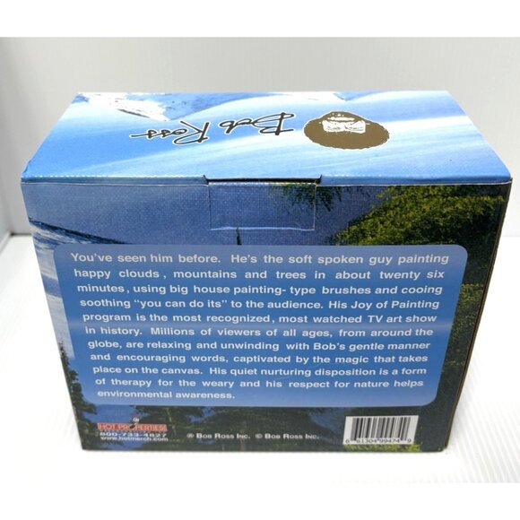 Bob Ross Pint Beer Glass Set 2 x 16oz Painting Happy Trees Art Collectible New - Picture 2 of 8